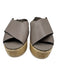 Vince Shoe Size 10 Gray Leather Upper Braided Slingback Criss Cross Sandals Gray / 10