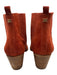 Sam Edelman Shoe Size 10.5 Rust Orange Suede Western Stacked Heel Booties Rust Orange / 10.5