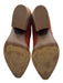 Sam Edelman Shoe Size 10.5 Rust Orange Suede Western Stacked Heel Booties Rust Orange / 10.5