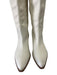 Marc Fisher Shoe Size 9 Ivory White Leather Upper Knee High Stacked Heel Boots Ivory White / 9