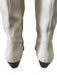 Marc Fisher Shoe Size 9 Ivory White Leather Upper Knee High Stacked Heel Boots Ivory White / 9