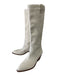 Marc Fisher Shoe Size 9 Ivory White Leather Upper Knee High Stacked Heel Boots Ivory White / 9