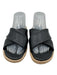 Vince Shoe Size 10 Black Leather Upper Criss Cross Espadrille Sandals Black / 10
