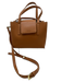 aallyn Brown Leather Top Handle Magnetic Flap Crossbody Bag Brown / S