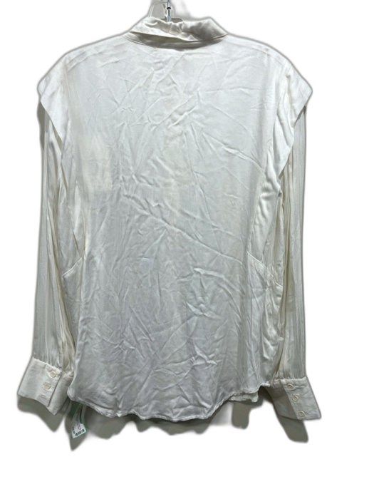 Ba&sh Size 2 Ivory White Viscose Button Down Long Sleeve Top Ivory White / 2