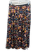 Eva Franco Size 10 Black, Orange, Multi Cotton Blend woodland animals Midi Skirt Black, Orange, Multi / 10