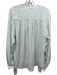 Vince Size M Seafoam Green Silk Semi Sheer Flounce Detail Balloon Sleeve Top Seafoam Green / M