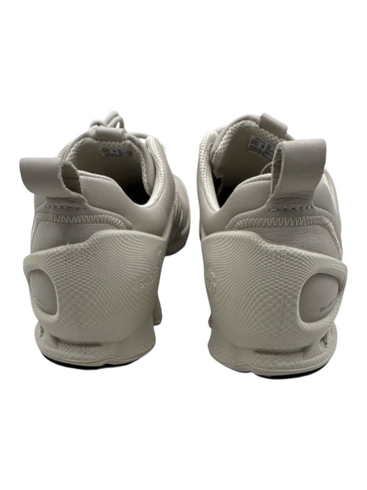 ecco Shoe Size 41 Gray Beige Leather Upper Low Top Lace Up Running Sneakers Gray Beige / 41