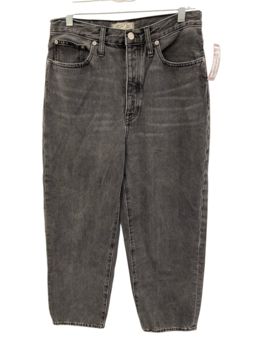 Madewell Size 28 Gray Wash Cotton Whiskering Mid Rise Button Fly Jeans Gray Wash / 28