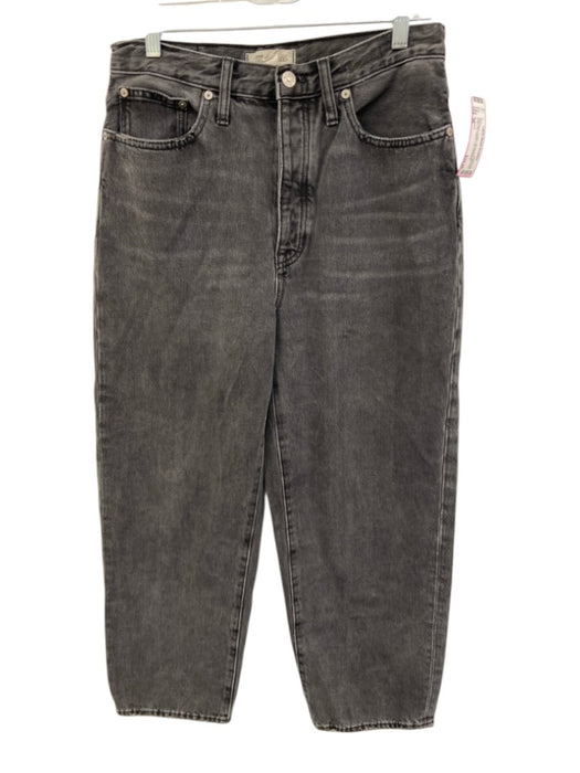 Madewell Size 28 Gray Wash Cotton Whiskering Mid Rise Button Fly Jeans Gray Wash / 28