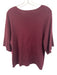 Weekend Max Mara Size M Burgundy Purple Viscose Blend Knit Ribbed Collar Sweater Burgundy Purple / M