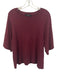 Weekend Max Mara Size M Burgundy Purple Viscose Blend Knit Ribbed Collar Sweater Burgundy Purple / M