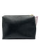Staud Black Leather Top Zip Makeup Bag Bag Black / S