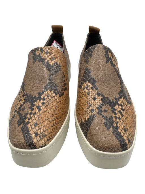 Vince Shoe Size 10 Brown, Orange, White Leather Snake Slip On Platform Sneakers Brown, Orange, White / 10