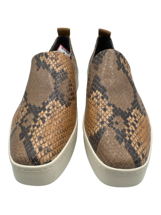 Vince Shoe Size 10 Brown, Orange, White Leather Snake Slip On Platform Sneakers Brown, Orange, White / 10