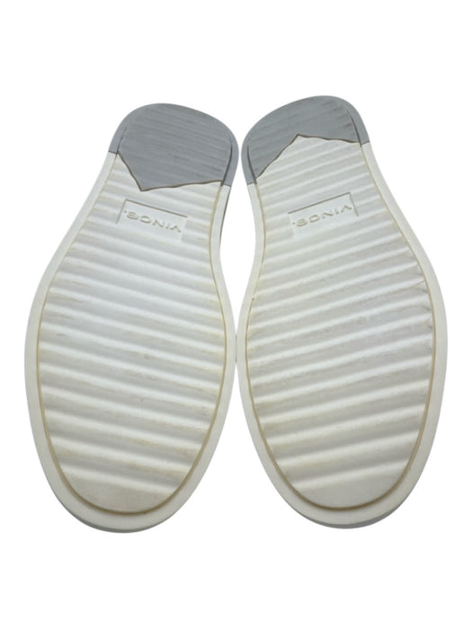 Vince Shoe Size 9.5 White & Beige Leather Rubber Sole lace up Low Top Sneakers White & Beige / 9.5
