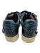 Coach Shoe Size 9.5 Navy Blue & Yellow Leather Shearling Flowers Sneakers Navy Blue & Yellow / 9.5