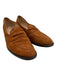 Manolo Blahnik Shoe Size 41.5 Brown Suede Leather Low Stacked Heel Penny Loafers Brown / 41.5