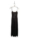 BCBG Maxazria Size S Black Polyester Blend Spaghetti Strap Sequins Fitted Gown Black / S