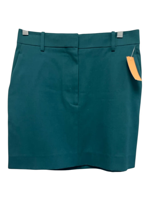 Calvin Klein Size 6 Teal Green, Pink, Red Wool Side Stripe hook & zip Skirt Teal Green, Pink, Red / 6