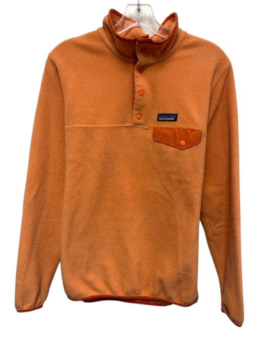 Patagonia Size M Orange Polyester Fleece Quarter Snap Pullover Synchilla Jacket Orange / M
