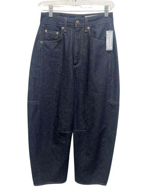 Rag & Bone Size 24 Dark Wash Cotton Denim Zip Fly Darted Barrel Jeans Dark Wash / 24