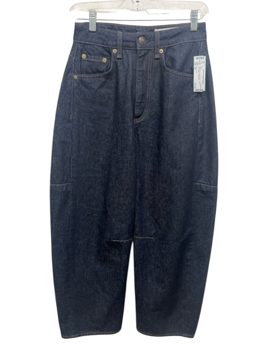 Rag & Bone Size 24 Dark Wash Cotton Denim Zip Fly Darted Barrel Jeans Dark Wash / 24