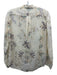 Forte_Forte Size 0 Beige, Purple, Multi Cotton & Silk Abstract Floral Top Beige, Purple, Multi / 0
