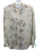 Forte_Forte Size 0 Beige, Purple, Multi Cotton & Silk Abstract Floral Top Beige, Purple, Multi / 0