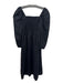 J Crew Size S Black Linen Smocked Bodice Midi Long Sleeve Dress Black / S