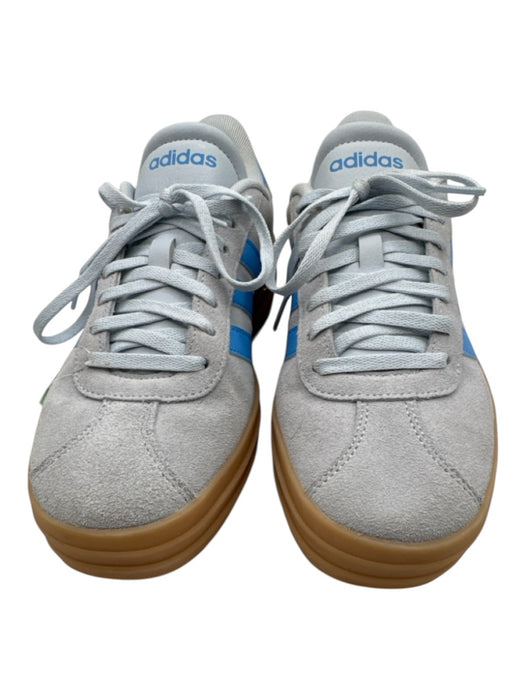 Adidas Shoe Size 7 Light Blue & Blue Suede & Leather Round Toe Platform Sneakers Light Blue & Blue / 7
