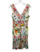 Tadashi Shoji Size xs / 2 White & Multi Polyester Sleeveless Floral Dress White & Multi / xs / 2