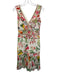Tadashi Shoji Size xs / 2 White & Multi Polyester Sleeveless Floral Dress White & Multi / xs / 2