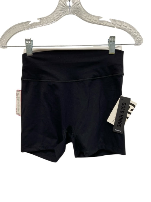 Gold Hinge Size S Black & White Nylon & Spandex Double Layer Athletic Short Set Black & White / S
