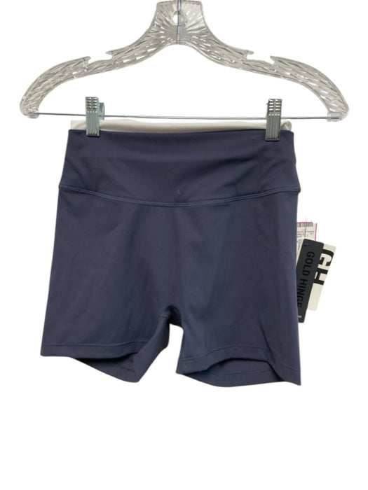 Gold Hinge Size S blue gray & white Nylon & Spandex Double Layer Short Set blue gray & white / S