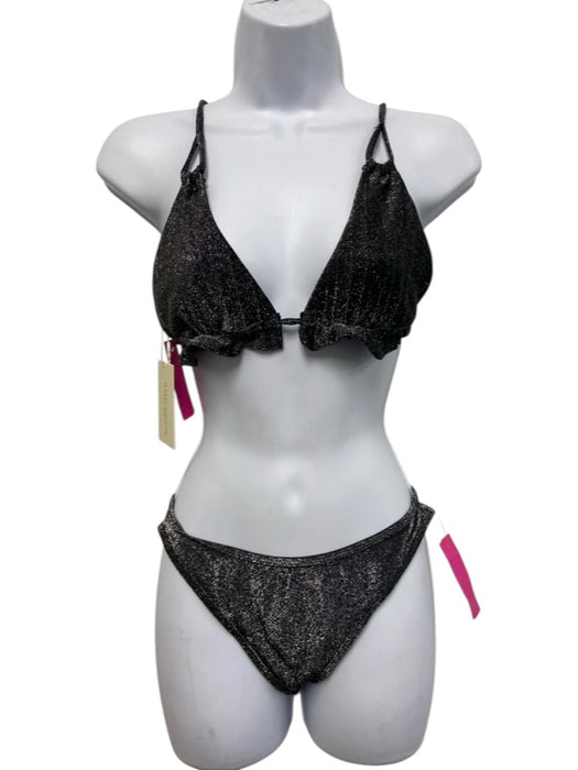 Gold Hinge Size S blue gray & white Nylon & Spandex Double Layer Short Set blue gray & white / S