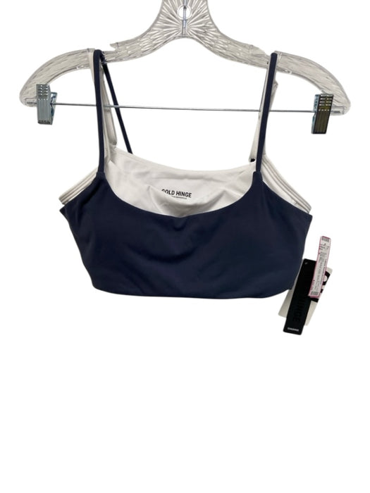 Gold Hinge Size S blue gray & white Nylon & Spandex Double Layer Short Set blue gray & white / S