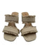 Schutz Shoe Size 7 Taupe Beige Textile Square Toe Double Strap Sandals Taupe Beige / 7