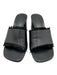 Bernardo Shoe Size 7.5 Black Leather Suede Trim Fringe Square Toe Sandals Black / 7.5
