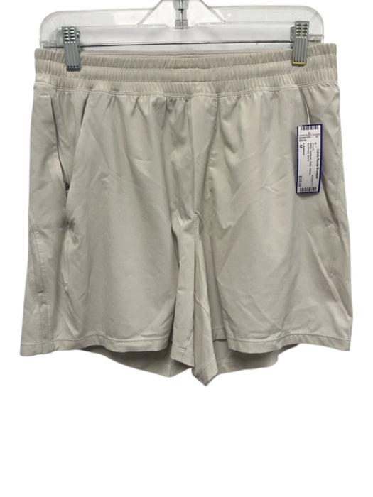 Lululemon Size M White Synthetic Solid Athletic Men's Shorts White / M