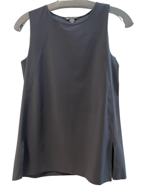 Athleta Size XXS Black Polyester Sleeveless Round Neck Seam Detail Top Black / XXS