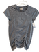 Athleta Size S Gray Polyester Blend Crew Neck Short Sleeve Heathered Top Gray / S