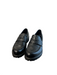ecco Shoe Size 37 Black Leather Almond shape Reptile Embossed Low Platform Shoes Black / 37