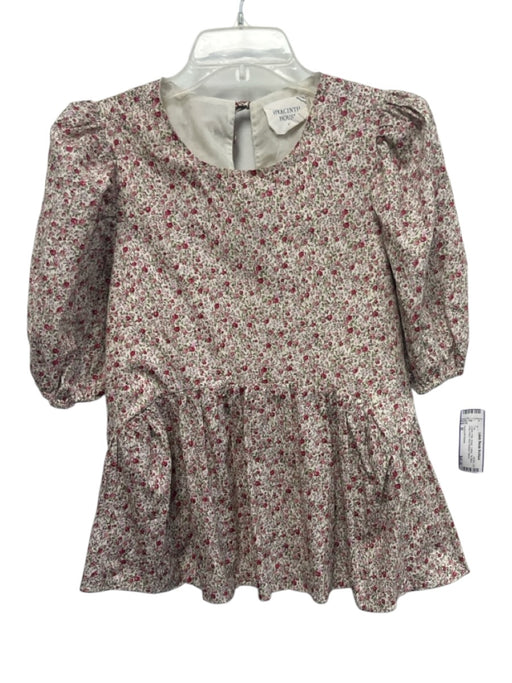 Hyacinth House Size M Cream, Pink, Green Cotton Tie Back Ditsy Floral Top Cream, Pink, Green / M