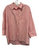 Pomander Place Size S Salmon Pink Cotton 3/4 Sleeve Button Patch Pocket Top Salmon Pink / S