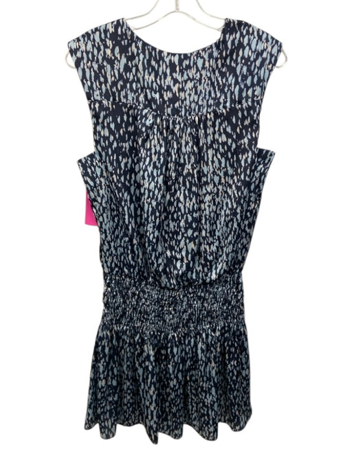 Ramy Brook Size S Blue Polyester V Neck Sleeveless Printed Mini Dress Blue / S