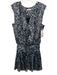 Ramy Brook Size S Blue Polyester V Neck Sleeveless Printed Mini Dress Blue / S