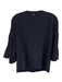 Marie Oliver Size XS Navy Silk Keyhole Front 3/4 Sleeve Top Navy / XS