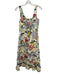 Sachin & Babi Size 4 White & Multi Linen Blend Sleeveless Floral Print Dress White & Multi / 4