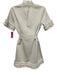 Cinq a Sept Size 6 White Cotton Blend Keyhole Back Tie Waist Short Sleeve Dress White / 6